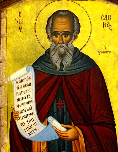 Απολυτίκιον Αγίου Σάββα Ηγιασμένου - 5/12